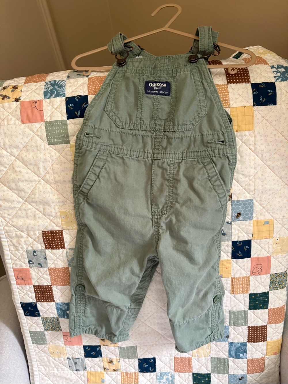 OshKosh B'gosh Light Sage Green Toddler Overalls